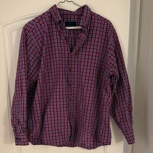 David Donahue Red and Blue Checkered Shirt